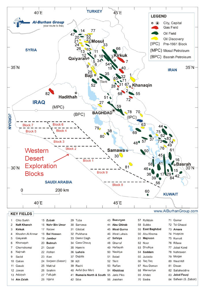 Oil Locations in Iraq